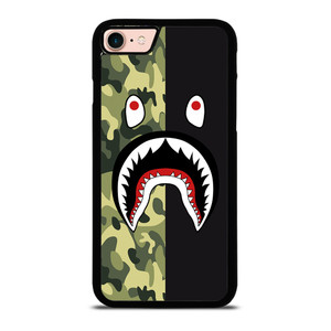 BAPE SHARK CAMO BLUE ZIP iPhone 8 Case Cover